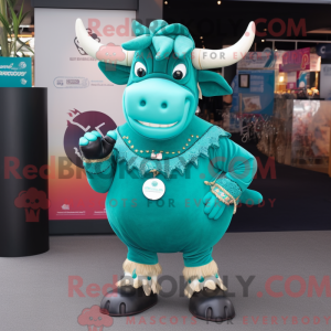 Postava maskota Teal Bull...