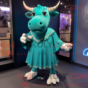 Postava maskota Teal Bull...