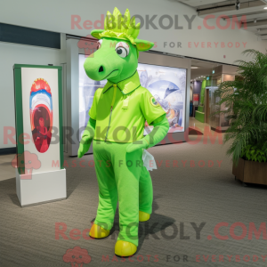 Postava maskota Lime Green...