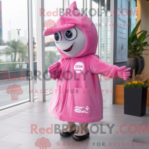 Mascot character of a Pink...