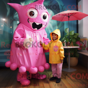 Mascot character of a Pink...