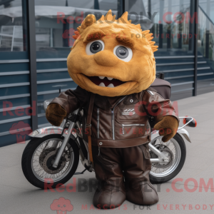 Mascot character of a Brown...