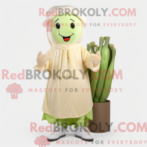 Mascot character of a Beige...