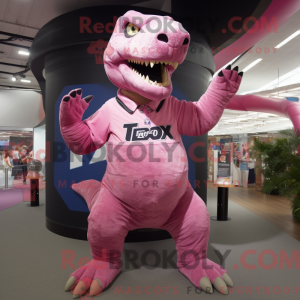Postava maskota Pink T Rex...