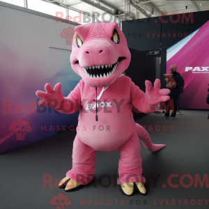 Mascot character of a Pink...