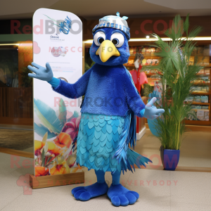 Blue Peacock mascotte...