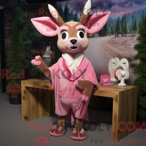 Mascot character of a Pink...