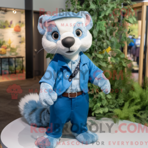 Mascot character of a Blue...