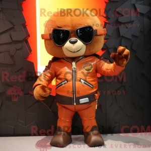 Mascot character of a Brown...