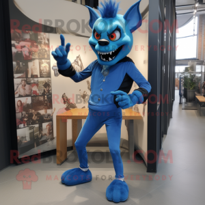 Blue Devil maskot kostym...