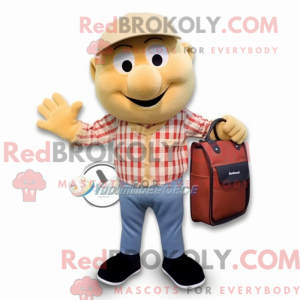 Mascot character of a Tan...