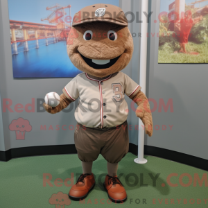 Mascot character of a Brown...