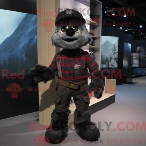 Maskottchen eines schwarzen...