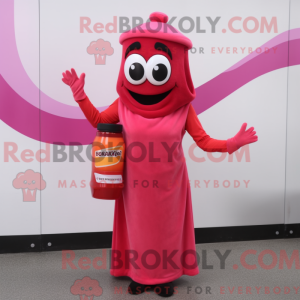 Mascot character of a Pink...