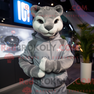 Mascot character of a Gray...