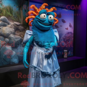 Mascot character of a Blue...