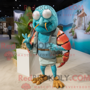 Mascot character of a Cyan...