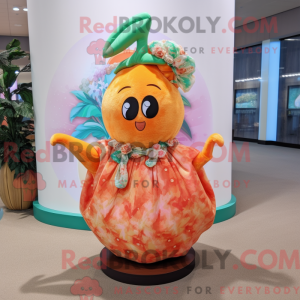 Mascot character of a Peach...