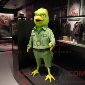 Mascot character of a Green...