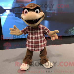 Mascot character of a Brown...