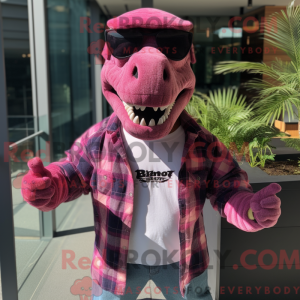 Mascot character of a Pink...