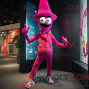 Máscara de cor magenta...