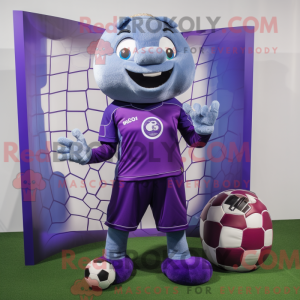 Maskot-karakter av et lilla...
