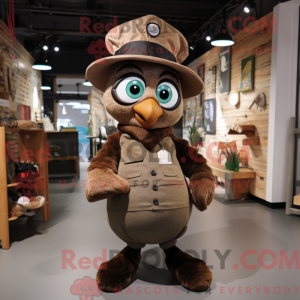 Mascot character of a Brown...