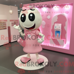 Mascot character of a Pink...