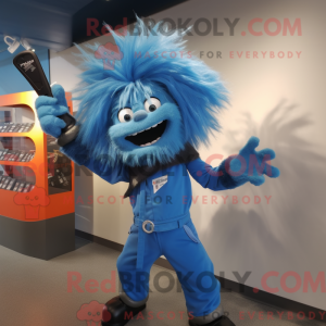 Mascot character of a Blue...
