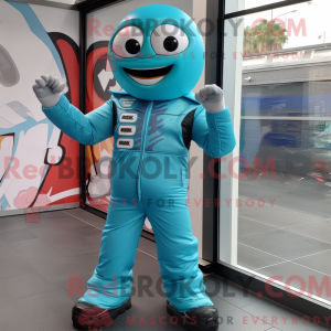 Postava maskota azurové...