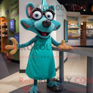 Mascot character of a Teal...