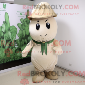 Mascot character of a Beige...