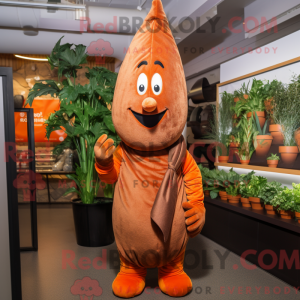 Mascot character of a Brown...