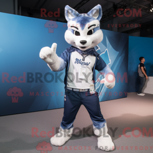 Maskotfigur af en Navy Lynx...