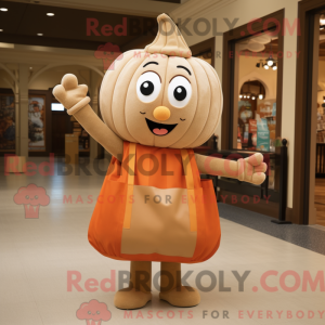 Mascot character of a Tan...