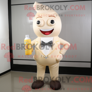 Mascot character of a Beige...