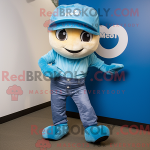 Mascot character of a Cyan...