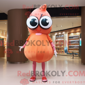 Maskot-karakter af en Peach...