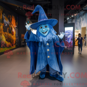 Maskottchen einer blauen...