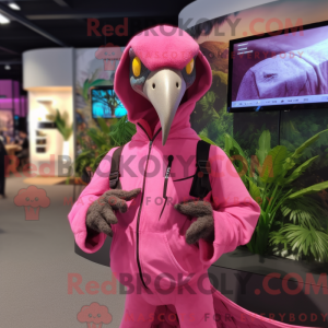 Mascot character of a Pink...