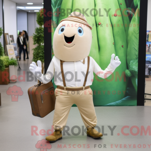 Mascot character of a Beige...