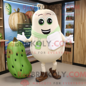 Mascot character of a Beige...