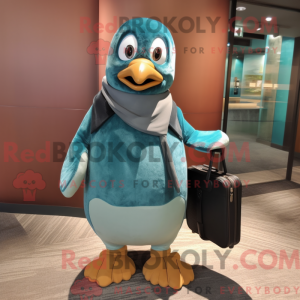 Mascot character of a Teal...