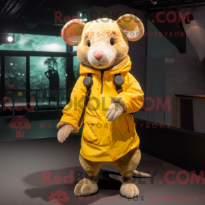 Maskottchen einer gelben...