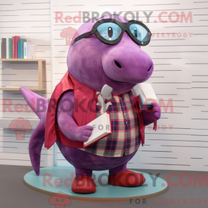 Postava maskota purpurové...