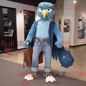 Mascot character of a Blue...