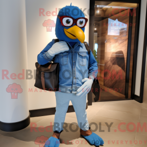 Mascot character of a Blue...