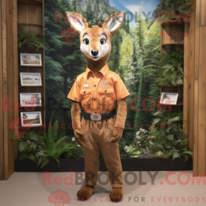 Mascot character of a Brown...