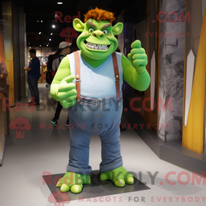 Mascot character of a Green...